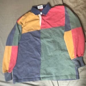 Vintage Colour Block Rugby Tee-Shirt